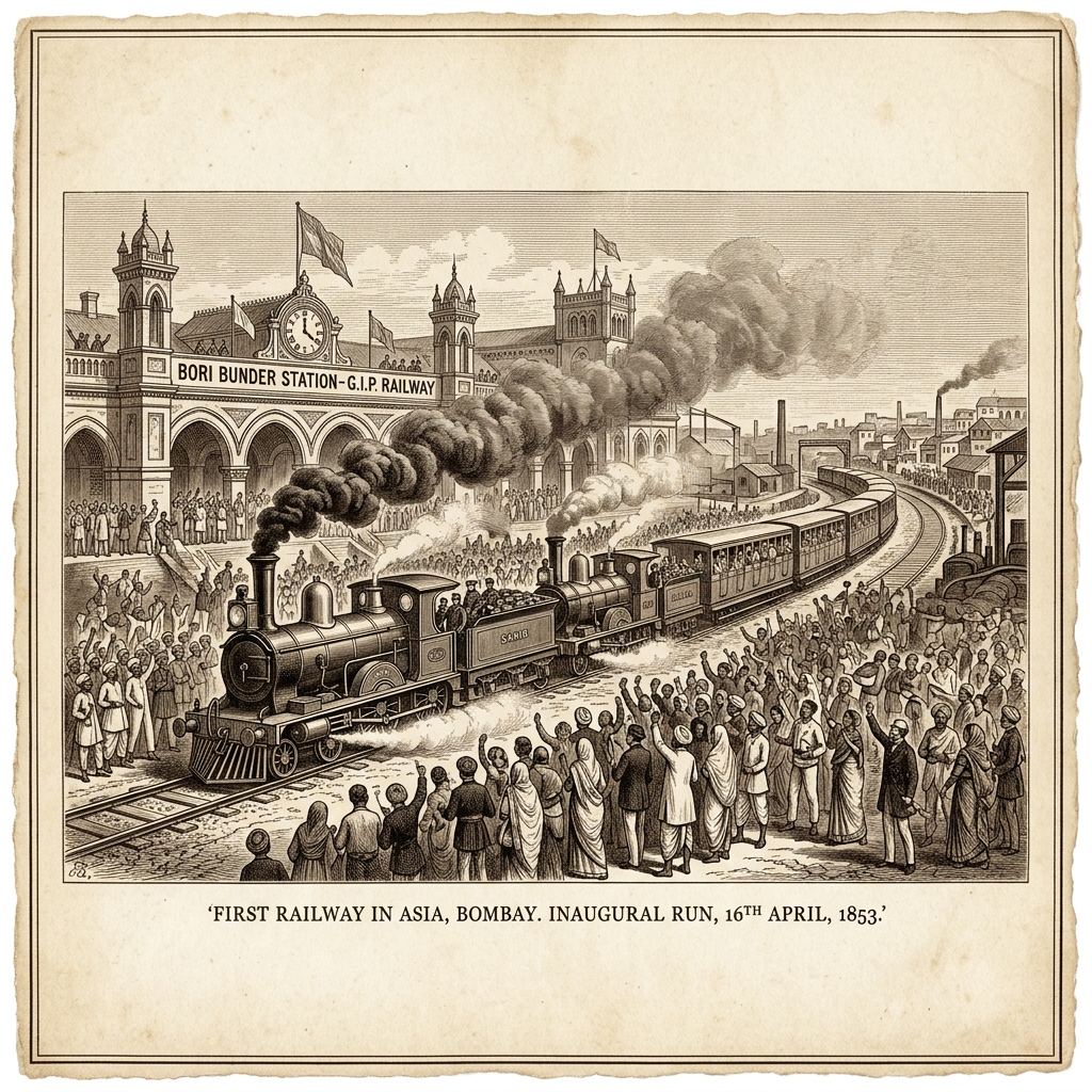 GIPR INAUGURAL RUN, BOMBAY (EST. 1853)
