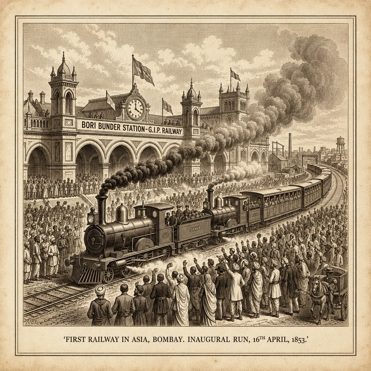 GIPR Inaugural Run, Bombay (Est. 1853)