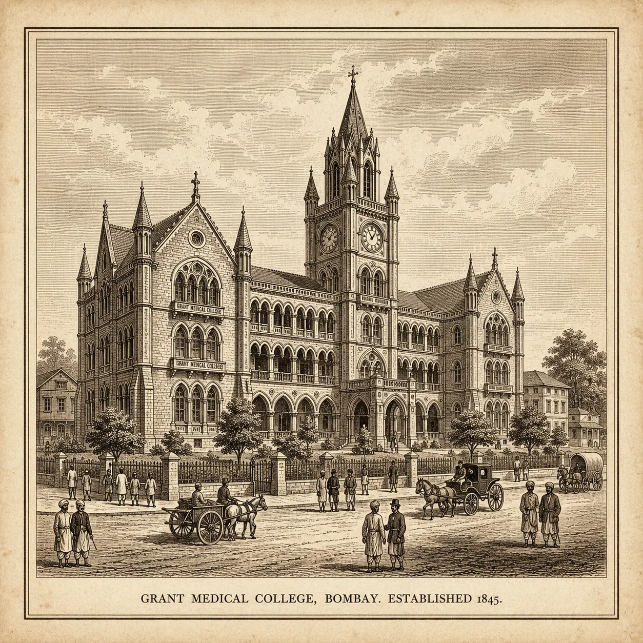 Grant Medical College, Bombay (Est. 1845)