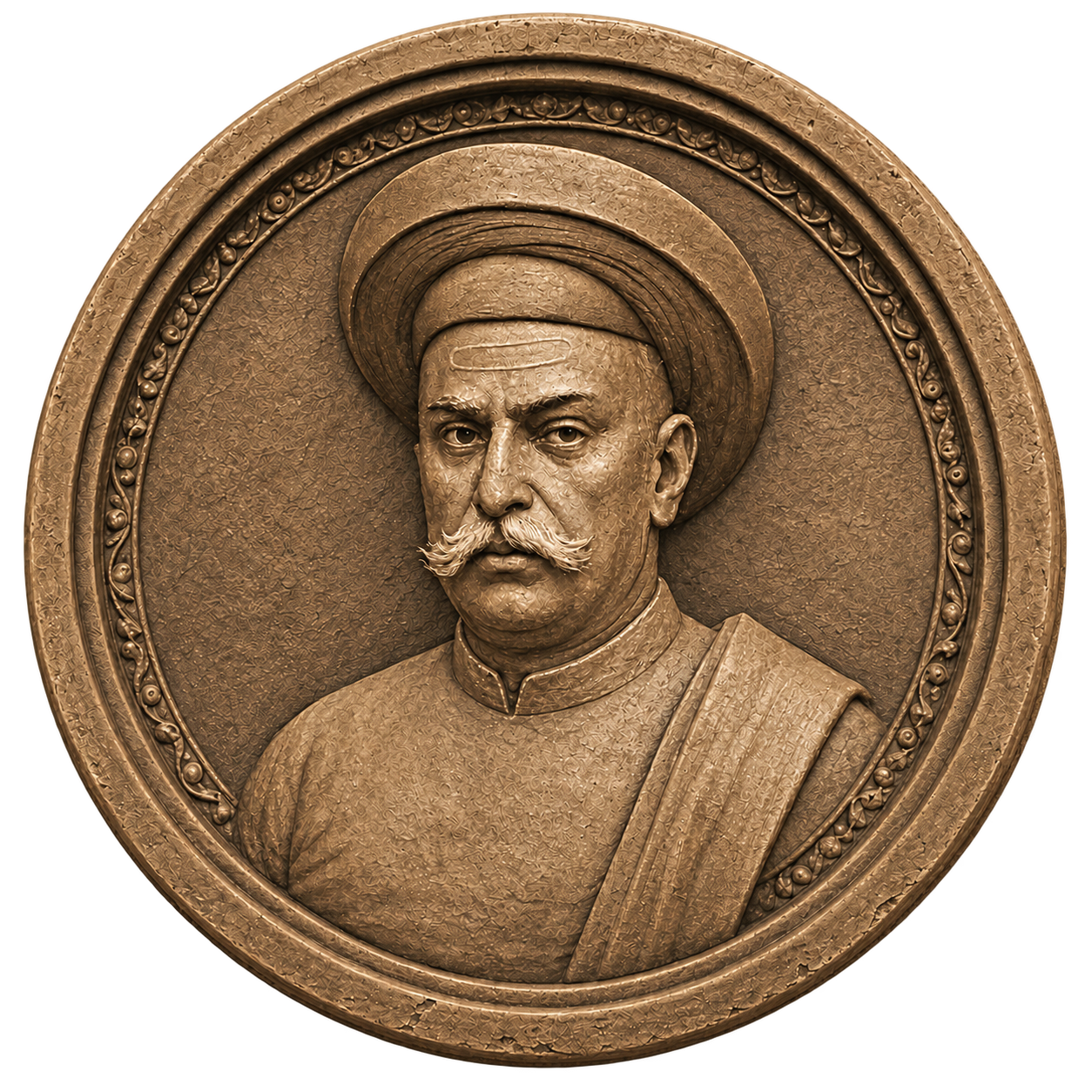 Jagannath Shankarshet medallion bust portrait